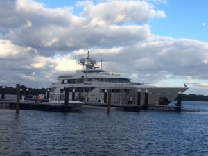 This one's so big, they had to build scaffolding to work on the outside deck!