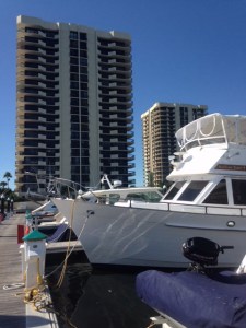Welcome  to Palm Beach ! High rises, big fancy yachts, swimming pools movie stars! YEE Haw, Jethro, Southern Trawl sitting pretty in this neighborhood!