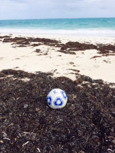 If you remember the Tom Hanks movie  "The Castaways ", you'll be pleased to see we've found Wilson safely washed up here in the Abacos !